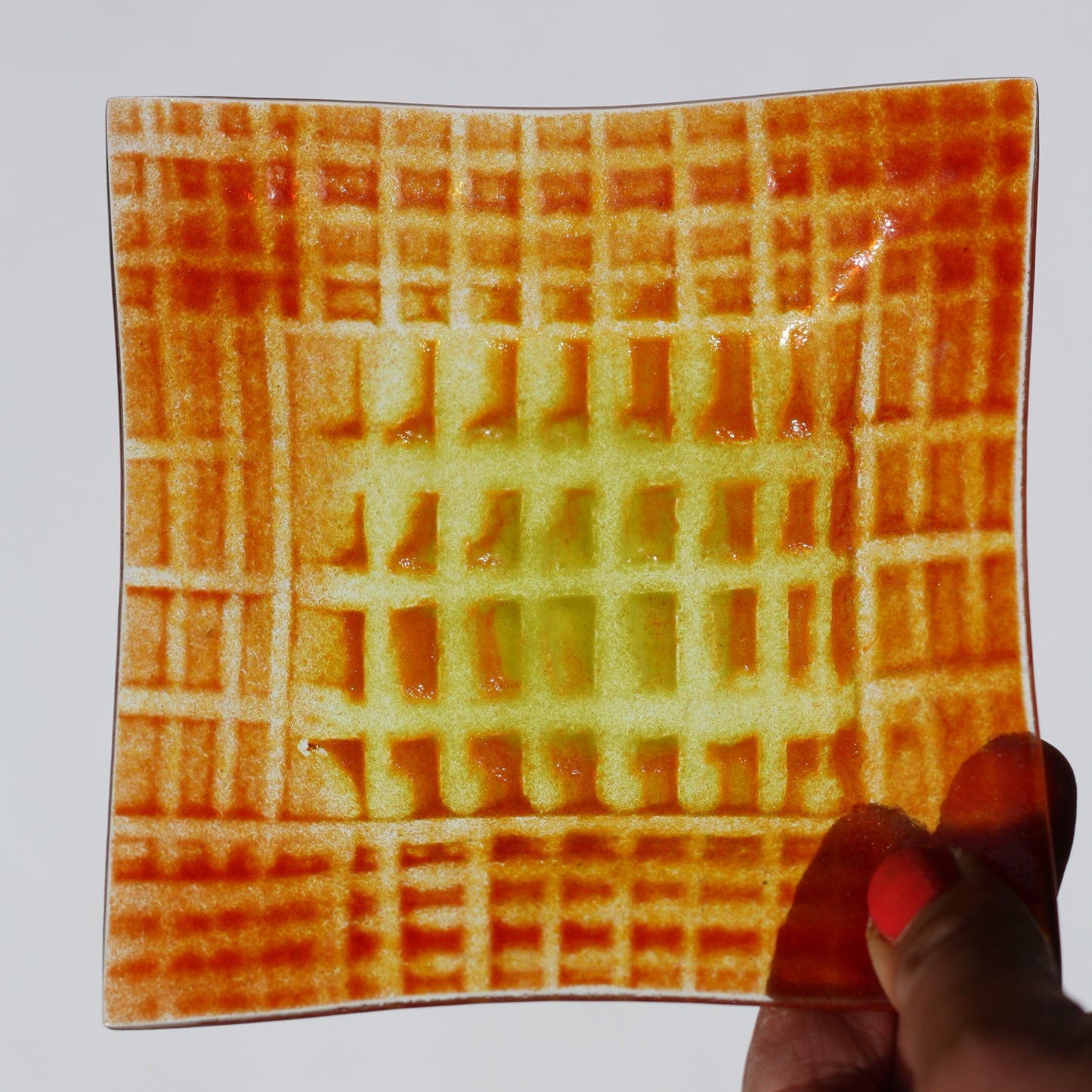 Squares Dish Orange