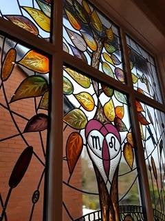Fused stained glass window
